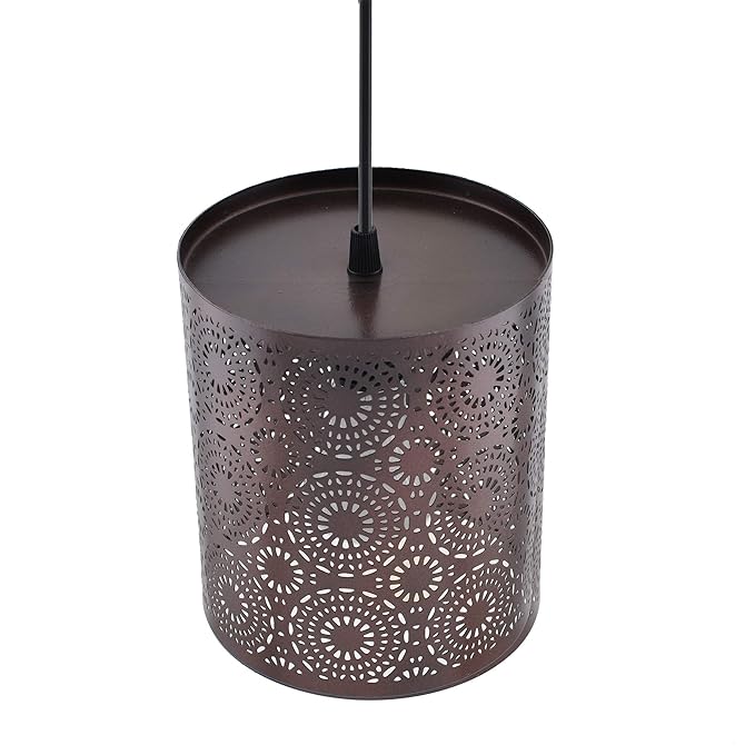 Antique Filgree Hanging Moroccan Ceiling Lamp, Antique Copper Finish Pendant Light Turkish Arabic Fancy Light