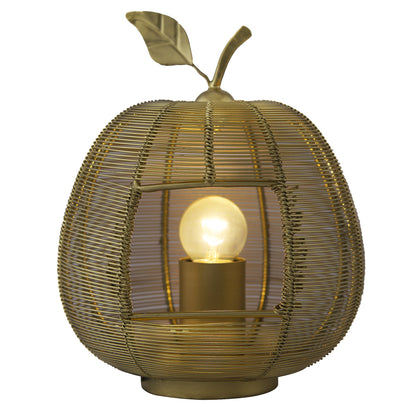 Homesake® Silver Apple Contemporary Lamp Modern Bedside & Living Room Accent Lamp for Home Décor, Café, Restaurant & Gift