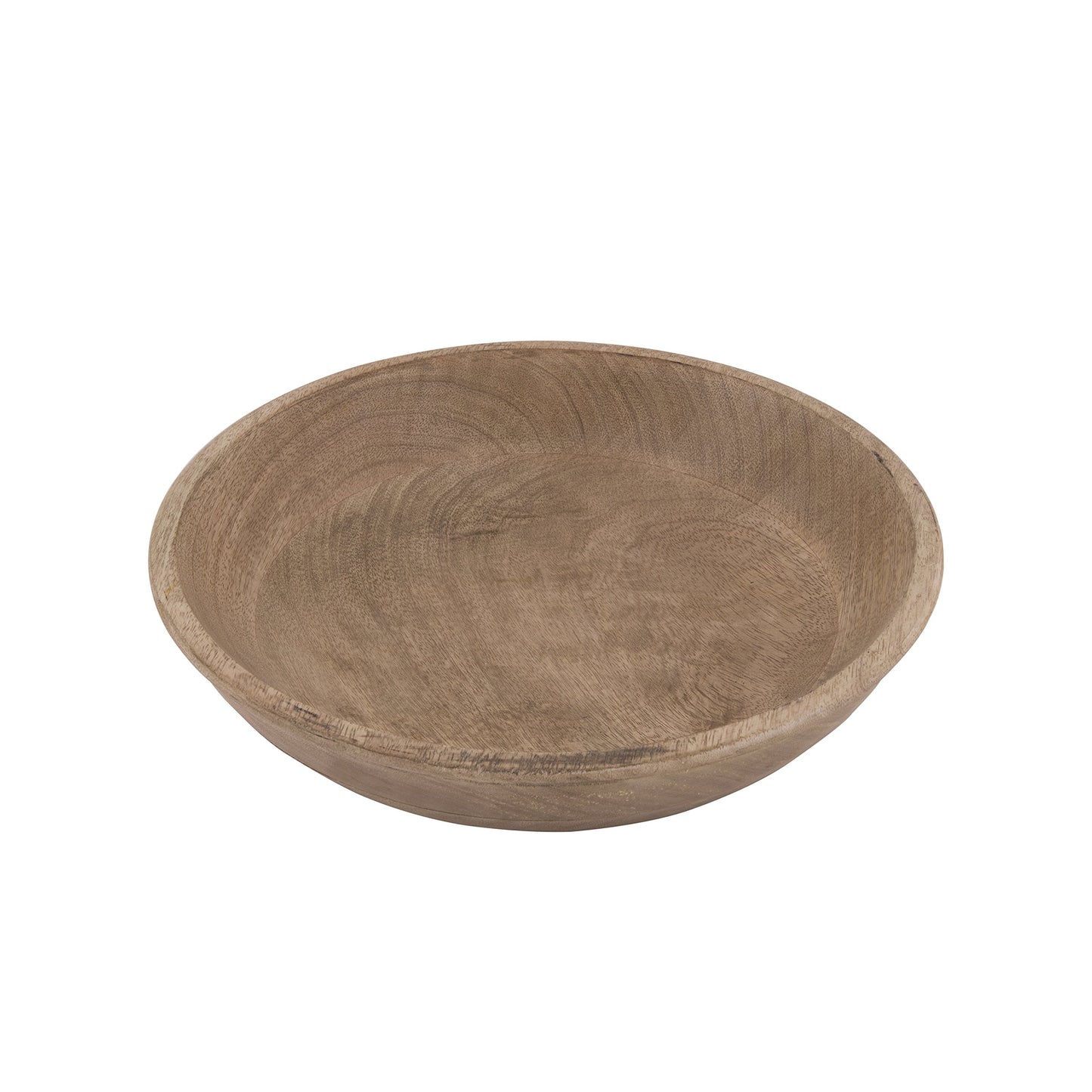 Homesake® Wooden Bowl Natural 12", Handcrafted Wooden Bowl | Natural Wood Serving & Décor Bowl
