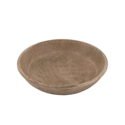 Homesake® Wooden Bowl Natural 12", Handcrafted Wooden Bowl | Natural Wood Serving & Décor Bowl