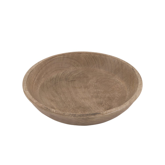 Homesake® Wooden Bowl Natural 12", Handcrafted Wooden Bowl | Natural Wood Serving & Décor Bowl