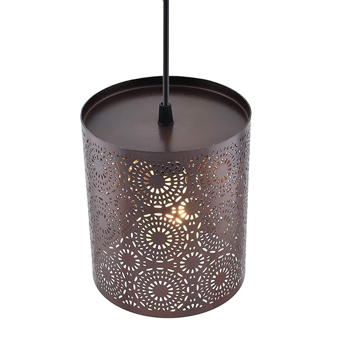 Antique Filgree Hanging Moroccan Ceiling Lamp, Antique Copper Finish Pendant Light Turkish Arabic Fancy Light