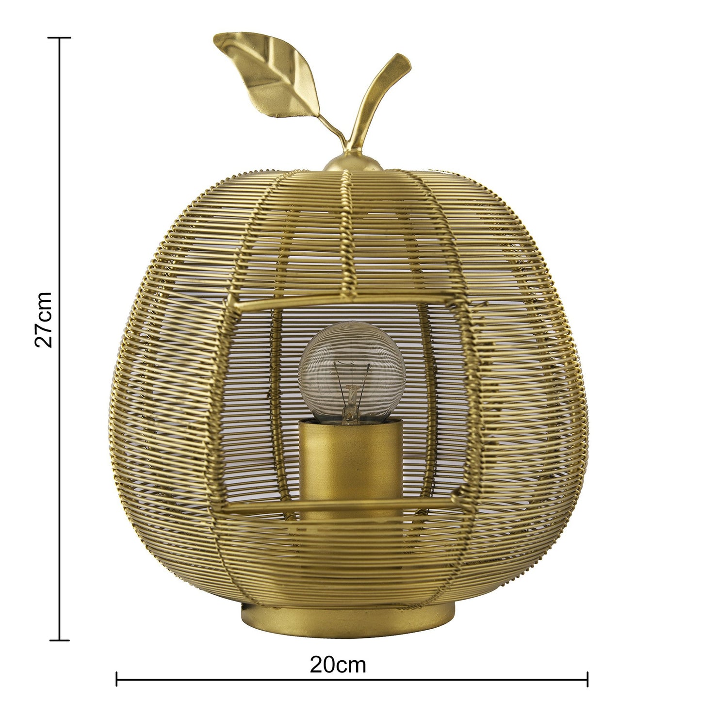 Homesake® Silver Apple Contemporary Lamp Modern Bedside & Living Room Accent Lamp for Home Décor, Café, Restaurant & Gift