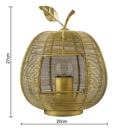 Homesake® Silver Apple Contemporary Lamp Modern Bedside & Living Room Accent Lamp for Home Décor, Café, Restaurant & Gift