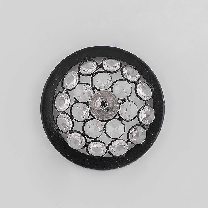 Cauldron of Light, 192 Black Crystal Lamp, Decorative Table lamp