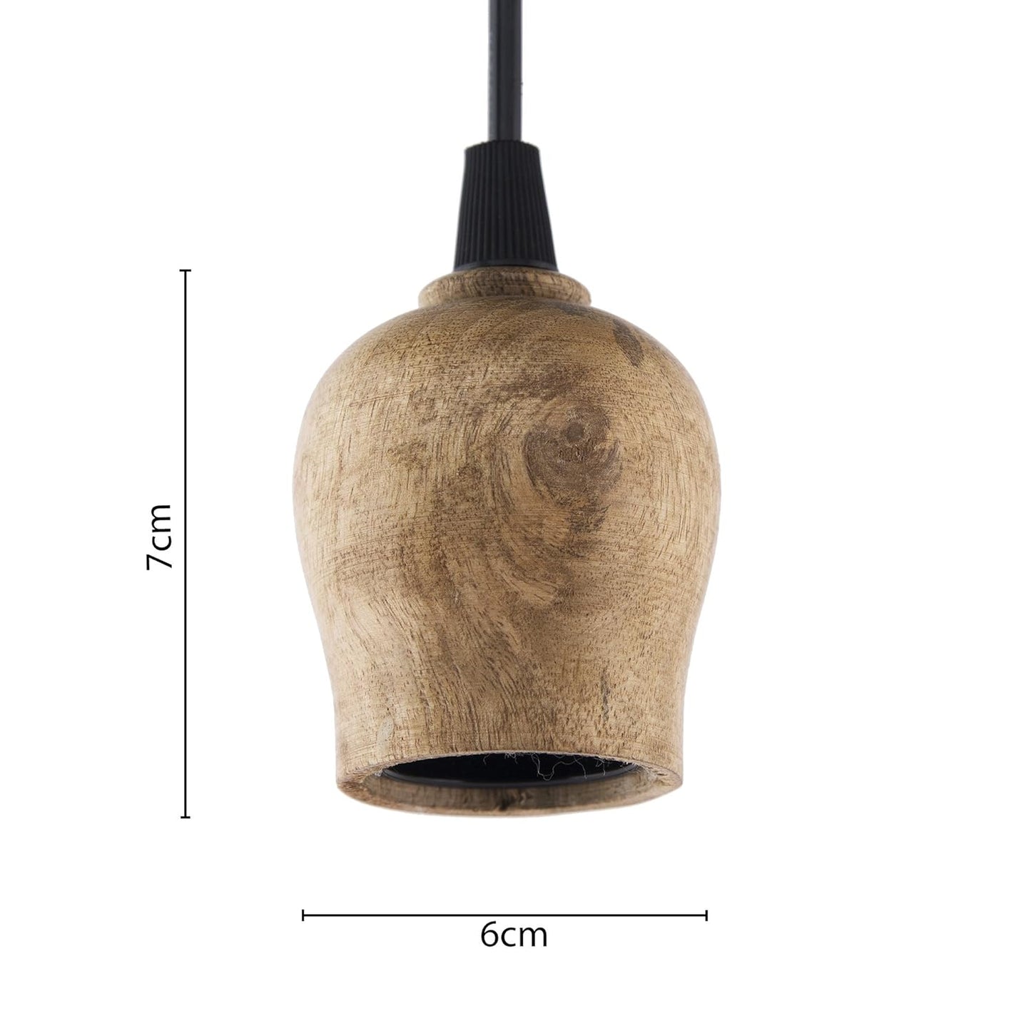 Edison Filament Wooden walnut Bubble Bulb Holder, Urban, retro, nordic style, with fixture