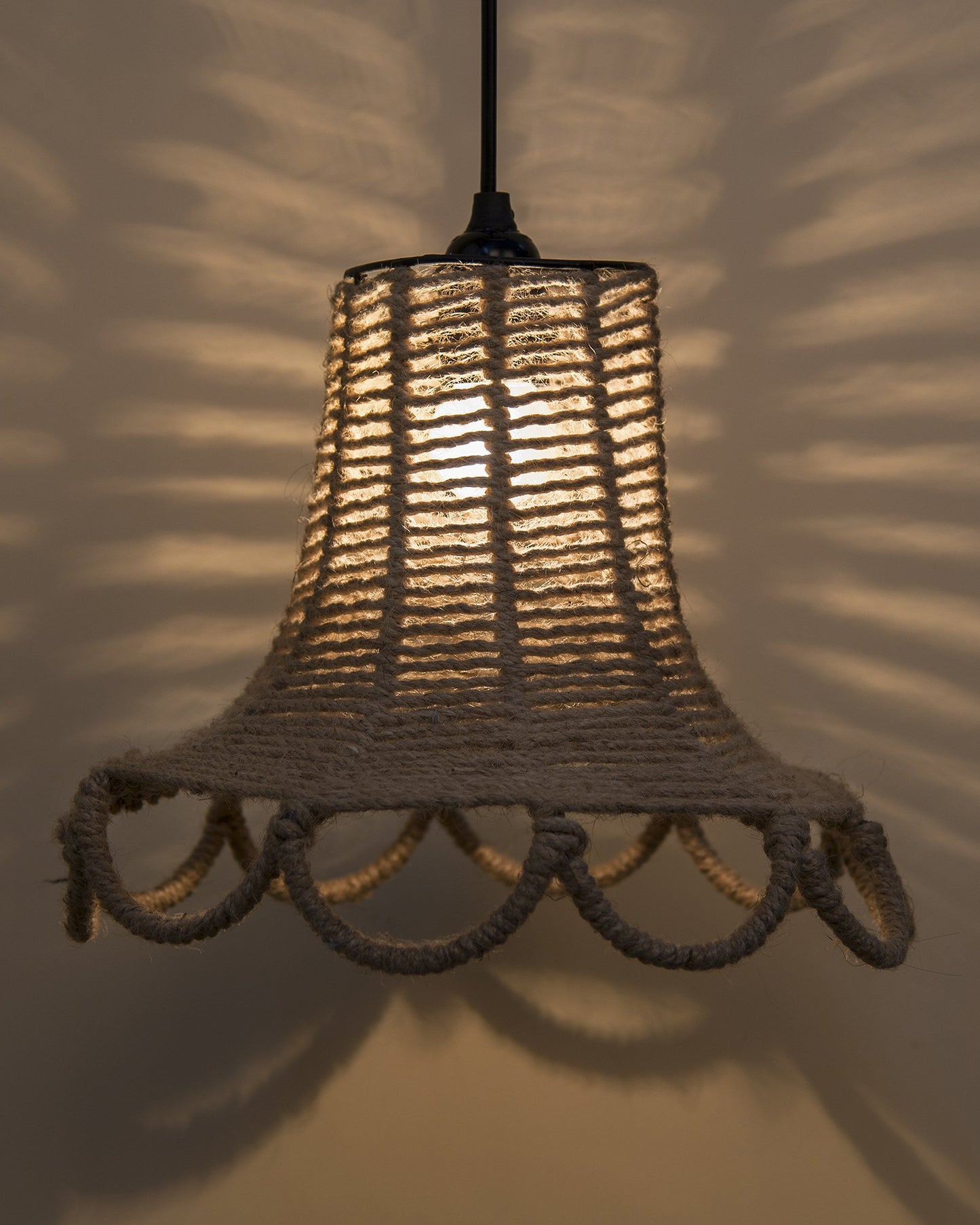 Homesake® Knitted Rope Spiral Touch Hanging Light, Pendant Light for home Decor, Bedroom,Living Room