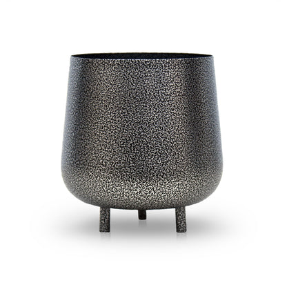 Homesake® Metal Flower Pots Planter DistressToned Garden Planters, 7.5/7 Inch Indoor Round Plant Containers, Pack 2 Cactus Greens Pots with Drainage Hole