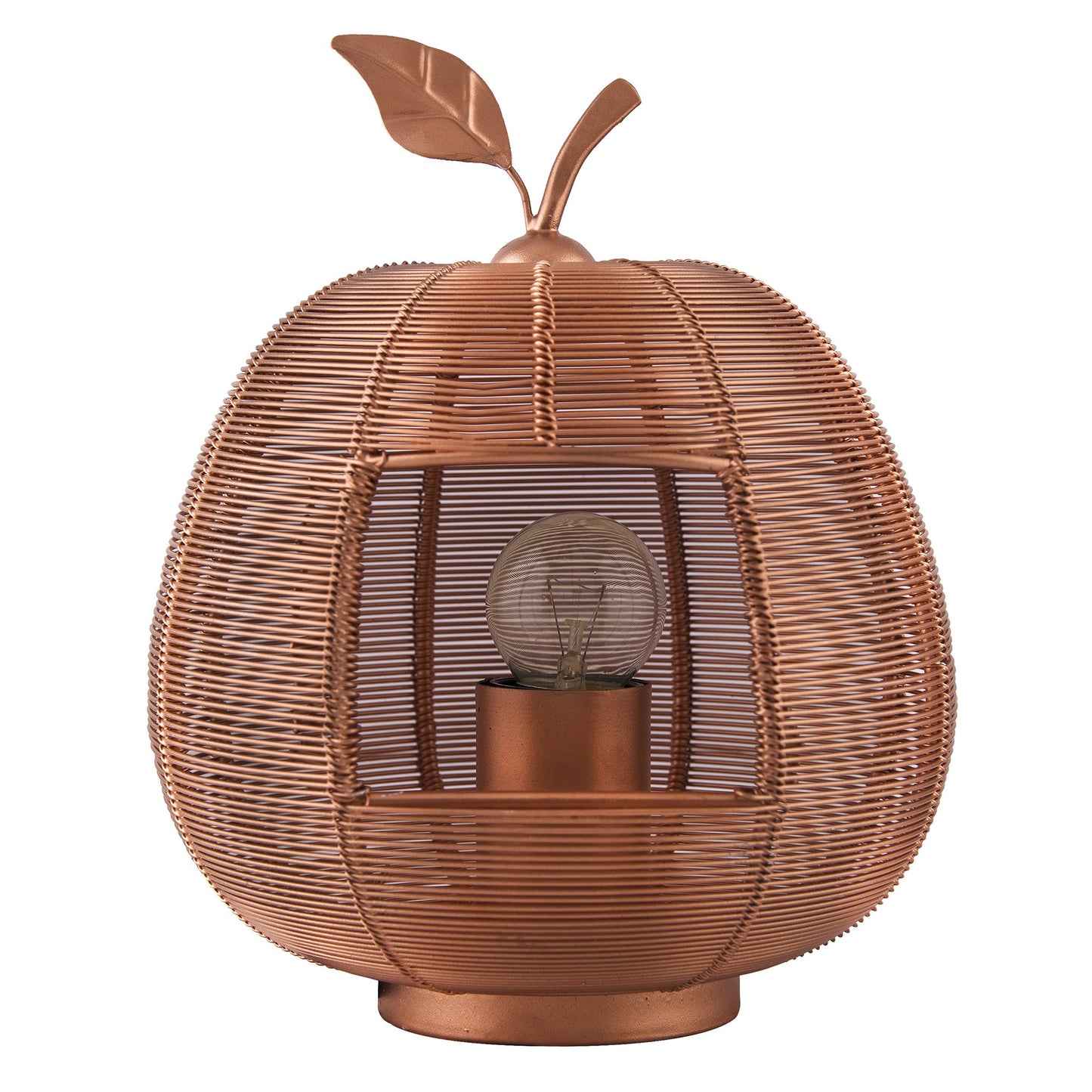 Homesake® Silver Apple Contemporary Lamp Modern Bedside & Living Room Accent Lamp for Home Décor, Café, Restaurant & Gift