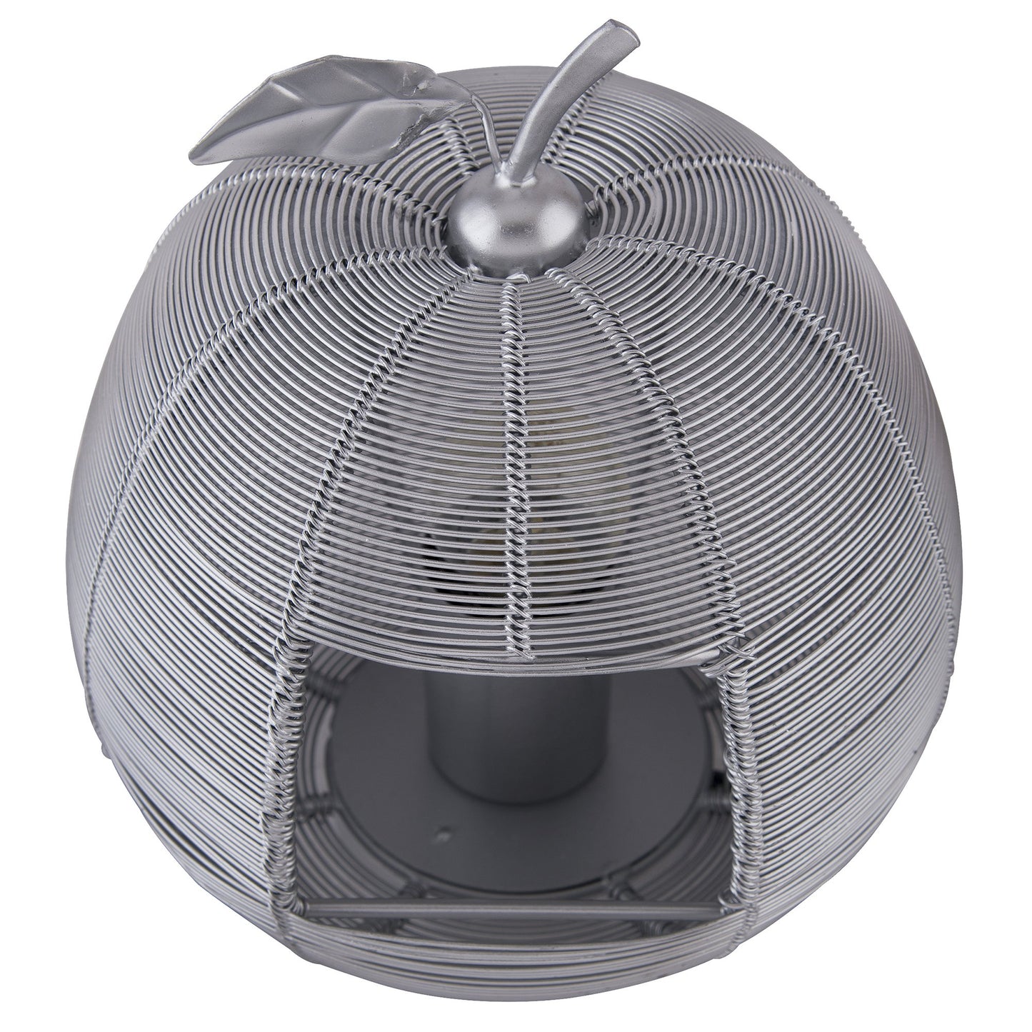 Homesake® Silver Apple Contemporary Lamp Modern Bedside & Living Room Accent Lamp for Home Décor, Café, Restaurant & Gift