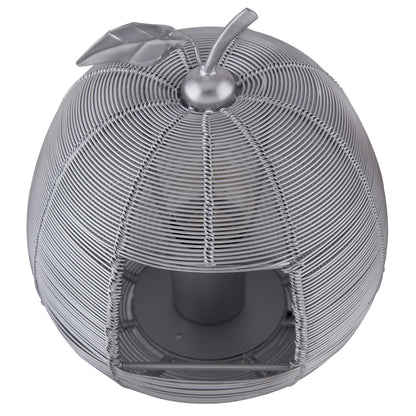 Homesake® Silver Apple Contemporary Lamp Modern Bedside & Living Room Accent Lamp for Home Décor, Café, Restaurant & Gift