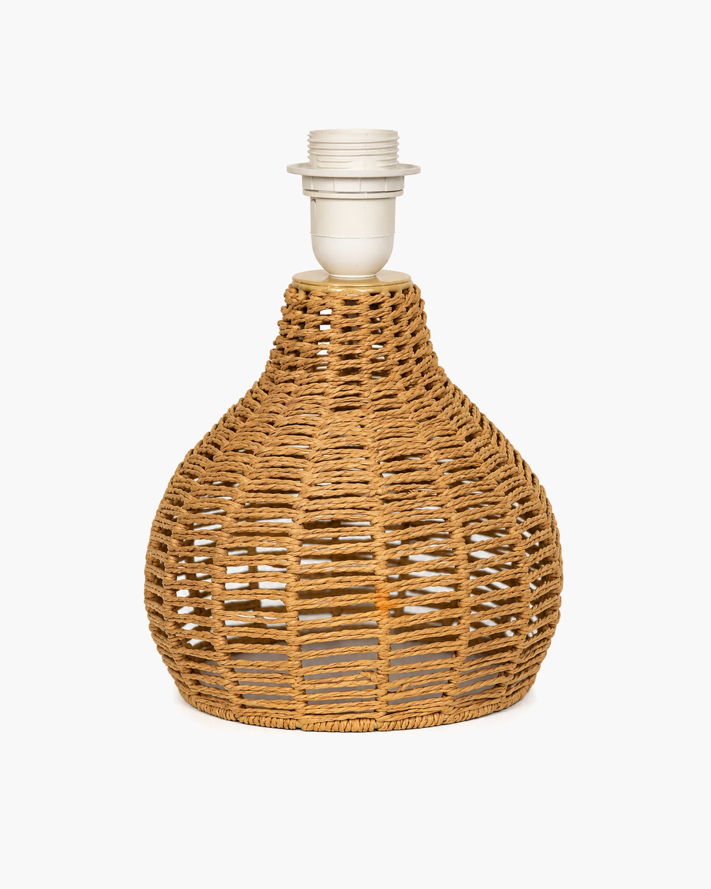 Homesake® Raffia Rattan Table Lamp, Small Nightstand Lamp with Linen Fabric Lampshade, Bedside Lamp for Bedroom, Living Room, Study & Livra Home Décor | Warm Ambient Lighting (Spinning, Jute)