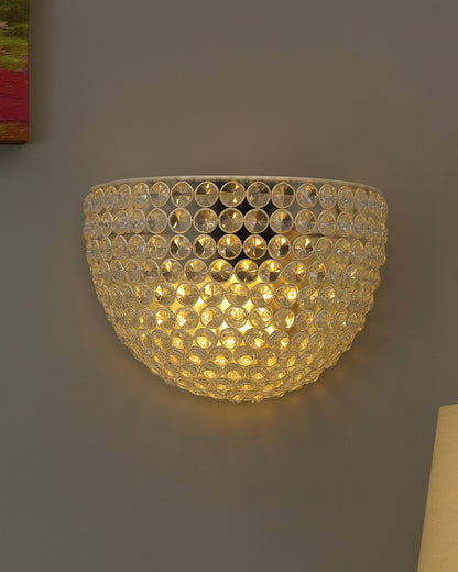 Crystal Round Wall Sconce Lamp, Decorative Door Light,Crystal