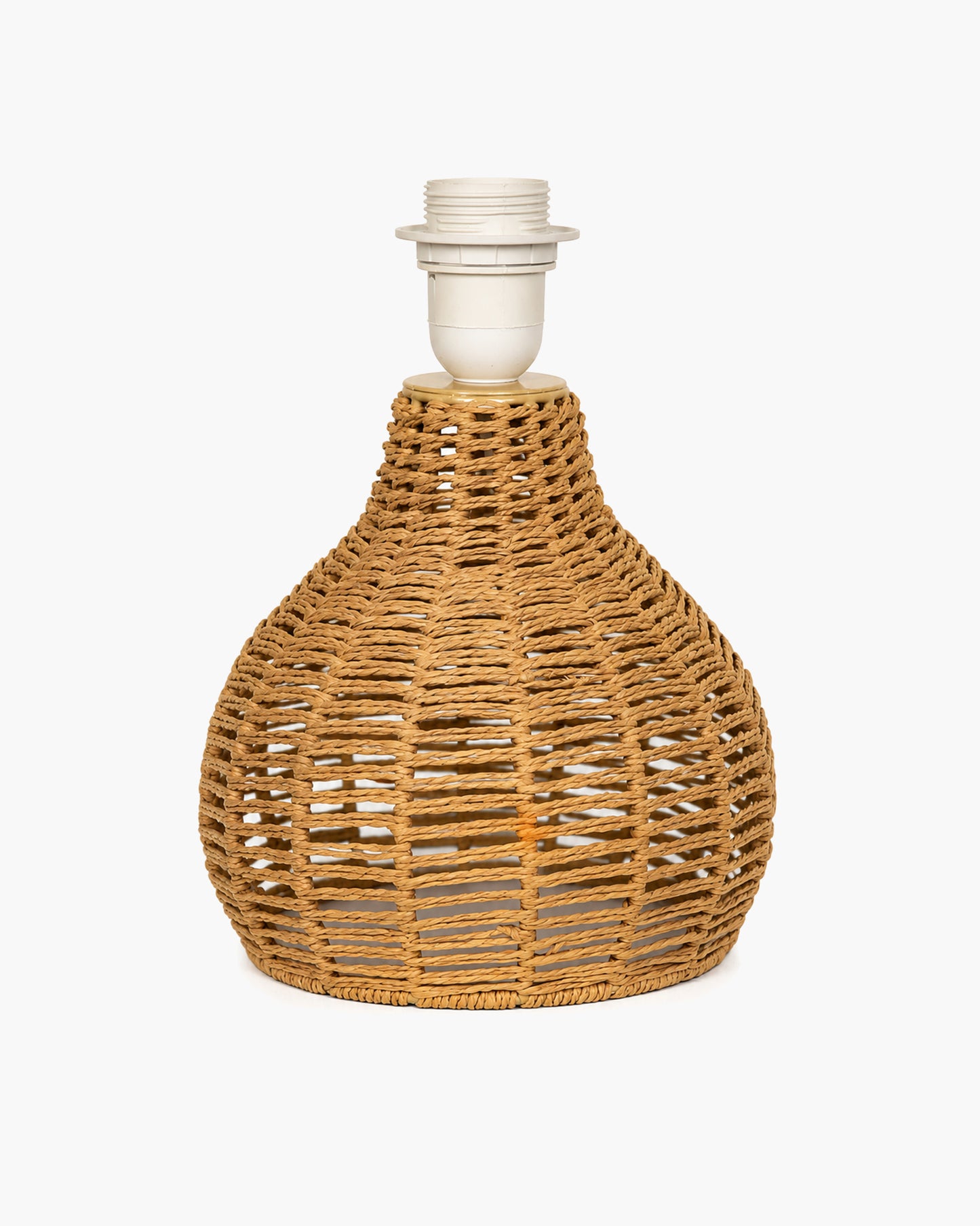 Homesake® Raffia Rattan Table Lamp, Small Nightstand Lamp with Linen Fabric Lampshade, Bedside Lamp for Bedroom, Living Room, Study & Livra Home Décor | Warm Ambient Lighting (Spinning, Jute)