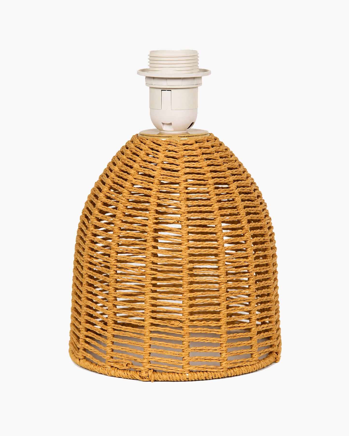 Homesake® Raffia Rattan Table Lamp with Fabric Shade, Small Nightstand Lamp, Natural Wicker Bedside Lamp for Bedroom, Living Room, Study & Home Décor, Livra Collection | E27 Holder