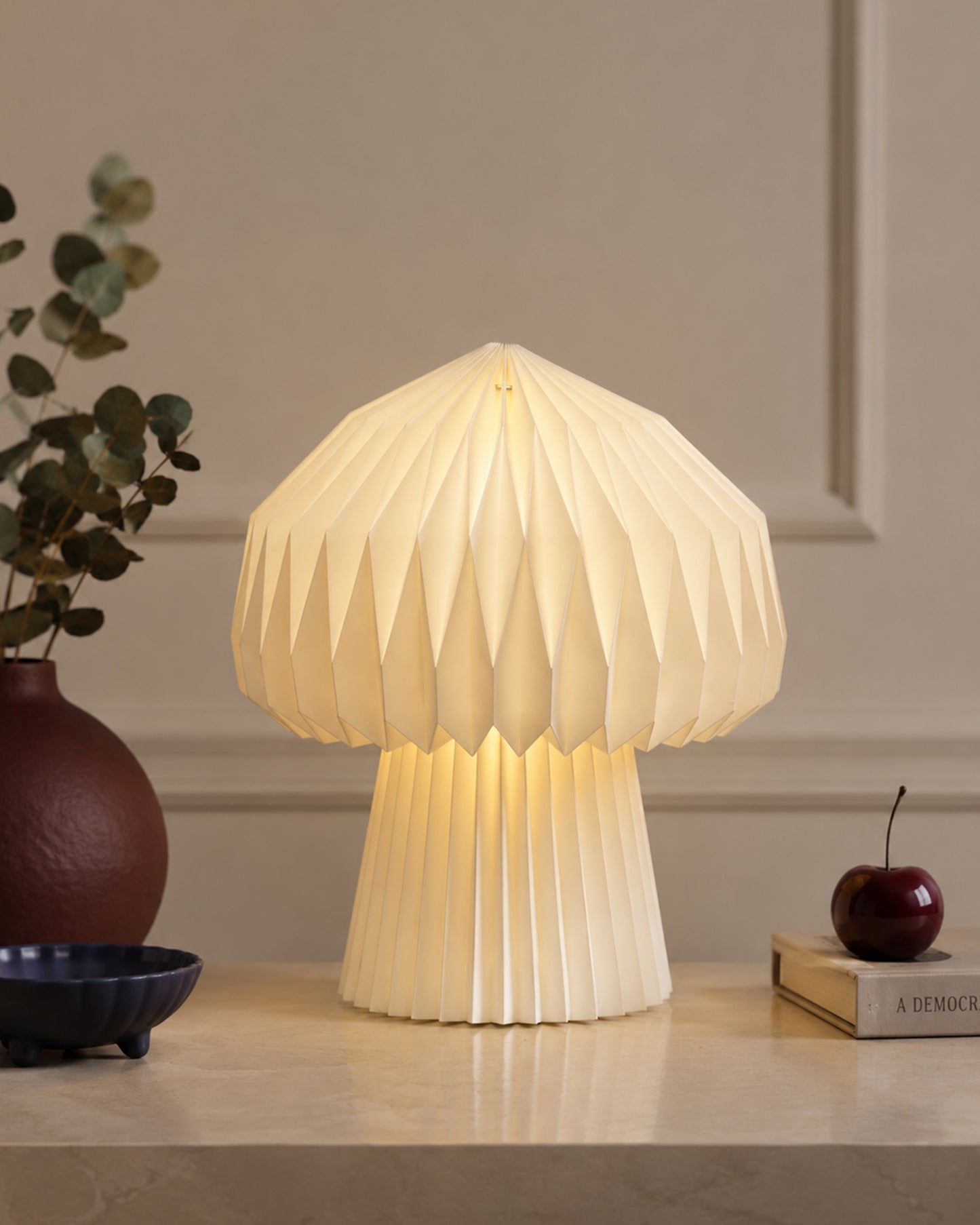 Homesake® Modern Origami LED Table Lamp | Foldable Bedside Night Lamp with Warm White Light | Minimalist Japanese Desk Lamp for Bedroom, Living Room, Office & Home Décor