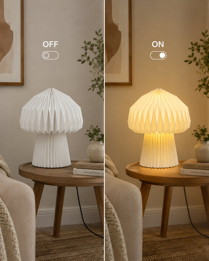 Homesake® Modern Origami LED Table Lamp | Foldable Bedside Night Lamp with Warm White Light | Minimalist Japanese Desk Lamp for Bedroom, Living Room, Office & Home Décor