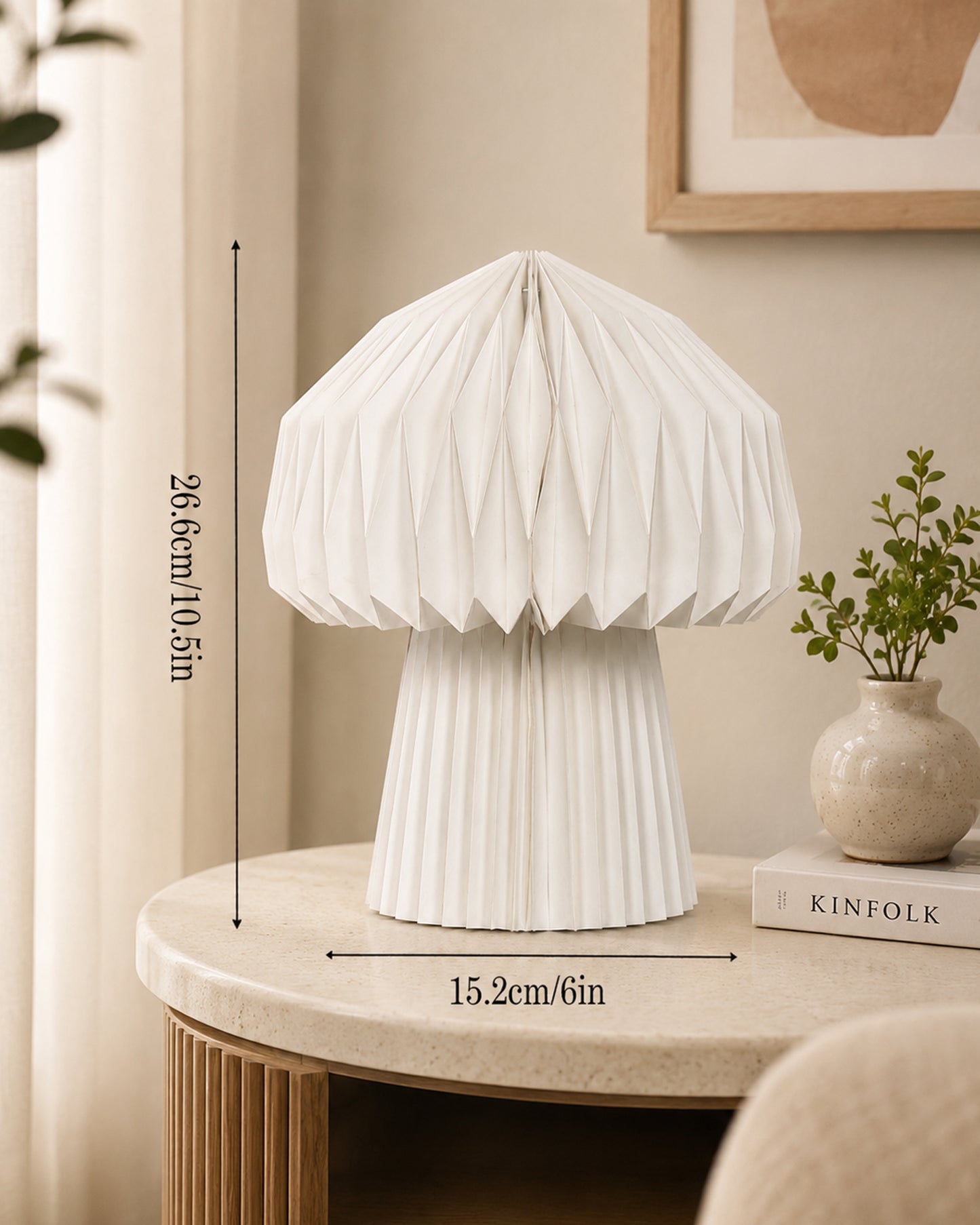 Homesake® Modern Origami LED Table Lamp | Foldable Bedside Night Lamp with Warm White Light | Minimalist Japanese Desk Lamp for Bedroom, Living Room, Office & Home Décor