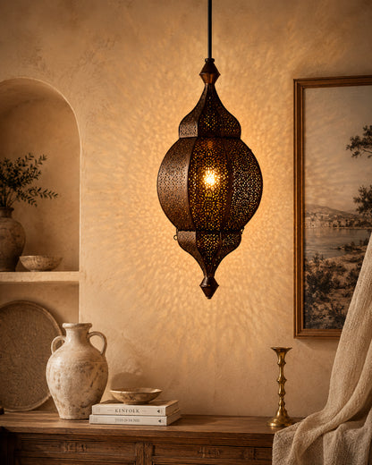 Classic Moroccan Orb Hanging Lamp, Antique hanging pendant light