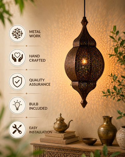 Classic Moroccan Orb Hanging Lamp, Antique hanging pendant light