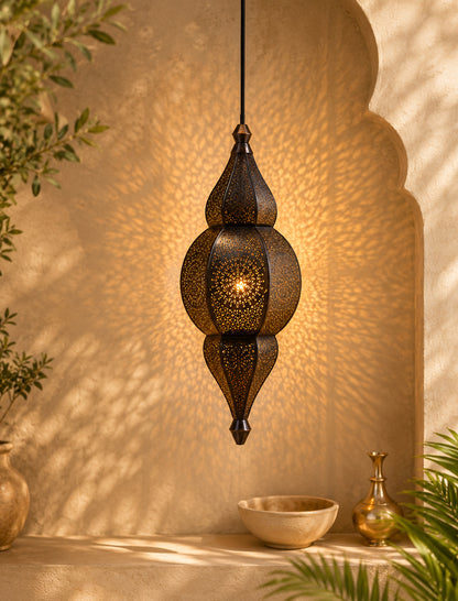 Classic Moroccan Nargis Hanging Lamp, Antique hanging pendant light