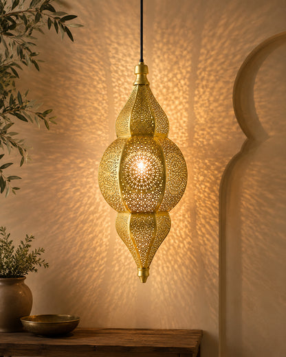 Classic Moroccan Nargis Hanging Lamp, Antique hanging pendant light