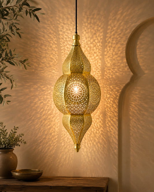Classic Moroccan Nargis Hanging Lamp, Antique hanging pendant light