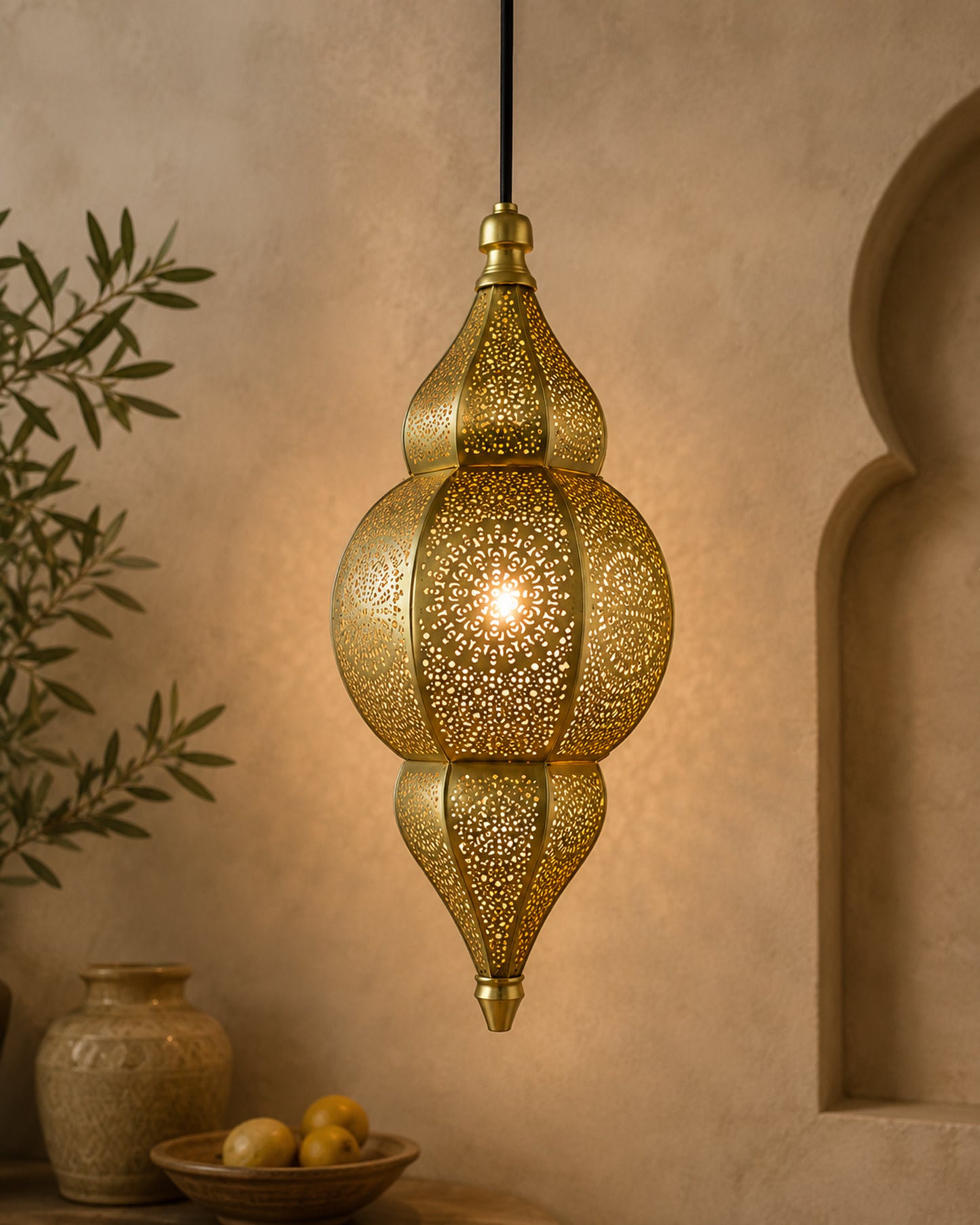 Classic Moroccan Nargis Hanging Lamp, Antique hanging pendant light