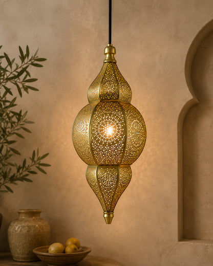Classic Moroccan Nargis Hanging Lamp, Antique hanging pendant light