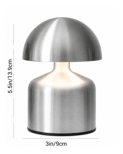 Table Lamp Portable Lamps for Bedroom, Night Lamp, Table Lamp for Bedroom & Living Room, Bedside Lamp, Dimming, 3 Colour Touch Control, Wireless Charging, Metal Mushroom, Gold