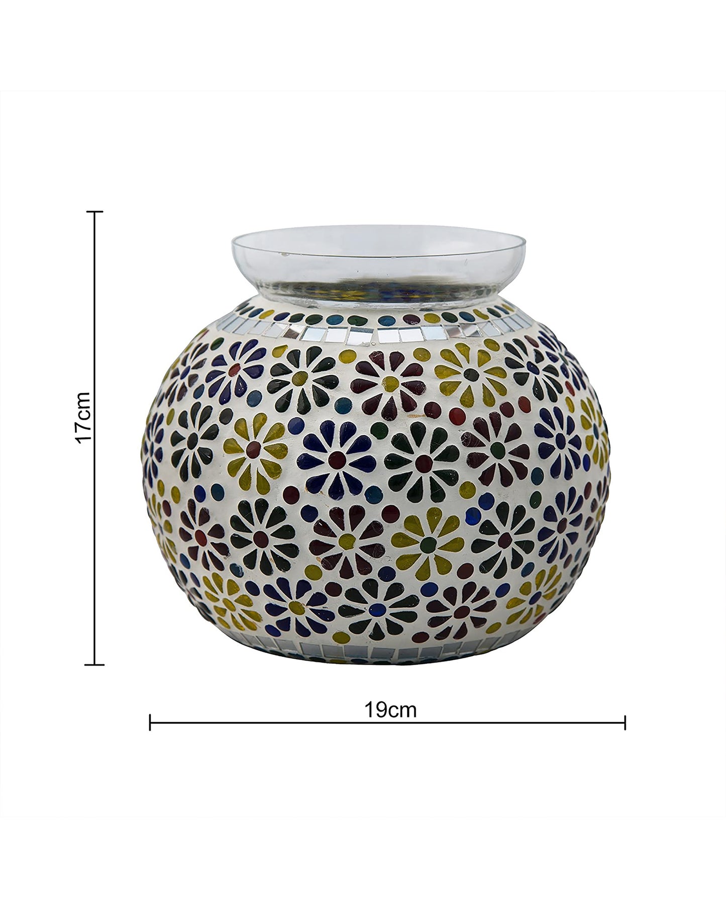 Persian Mosaic Floral Paradise Lamp, Desk Bedside Lamp Multicolor Light