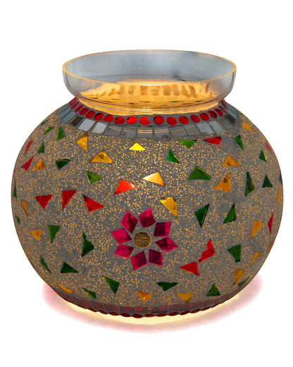 Persian Mosaic Floral Paradise Lamp, Desk Bedside Lamp Multicolor Light