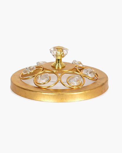 Homesake® Cauldron of Light, 192 Golden Crystal lamp, Decorative Table lamp, Elegant Ambient Lighting for Luxurious Home Décor