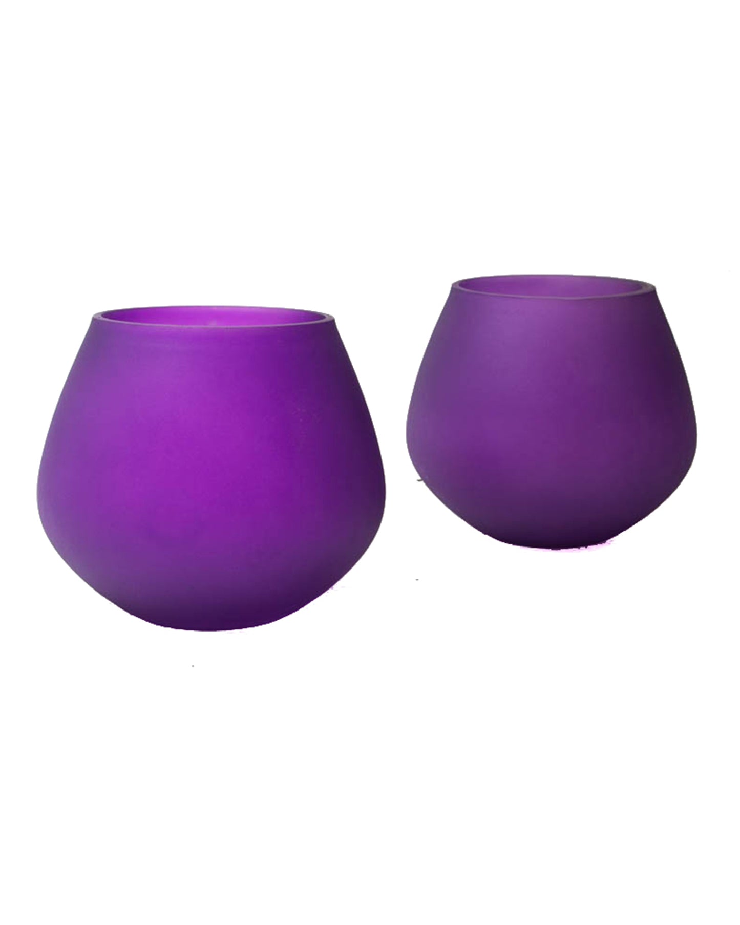 Violet Frost Pot Votive (Set of two pieces) Large