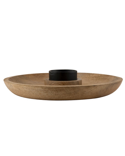 Wood Chip-n-Dip Serving Tray with Dip Bowl Small