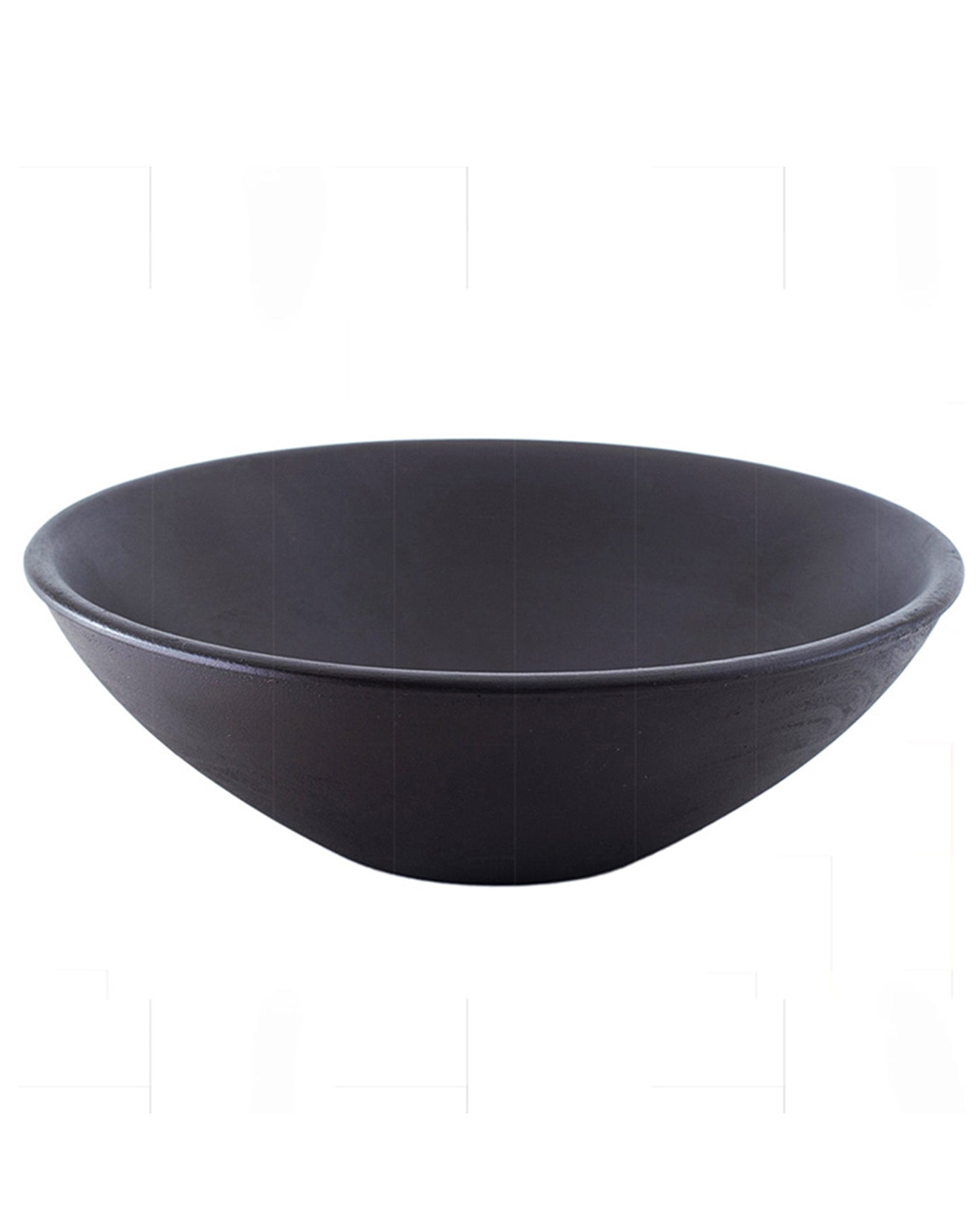 Homesake® Chocolate Wood Bowl Flat- Small | Minimalist Modern Center Table & Dining Table Accent | Stylish Fruit Bowl for Living Room & Kitchen