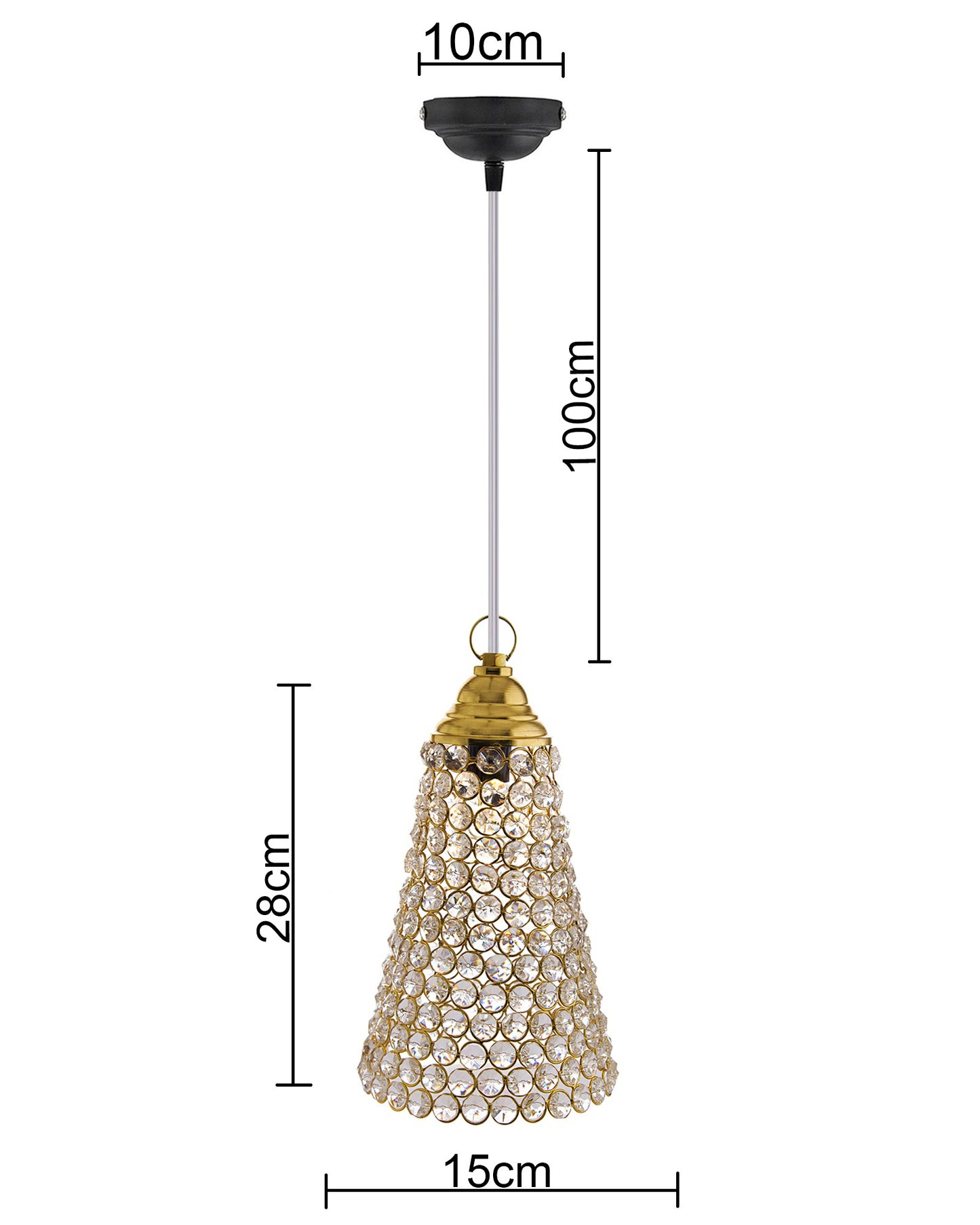 Crystal Hanging Pendant Bell Light