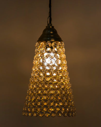 Homesake® Crystal Hanging Pendant Inverted Cone, Hanging Lamp Fixtures, Restaurant Lights, Hanging Lights for Ceiling, Decorative Lights for Home, Ceiling Lights for Living Room