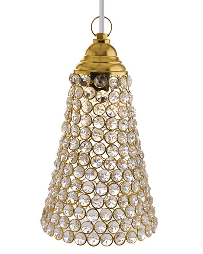 Homesake® Crystal Hanging Pendant Inverted Cone, Hanging Lamp Fixtures, Restaurant Lights, Hanging Lights for Ceiling, Decorative Lights for Home, Ceiling Lights for Living Room