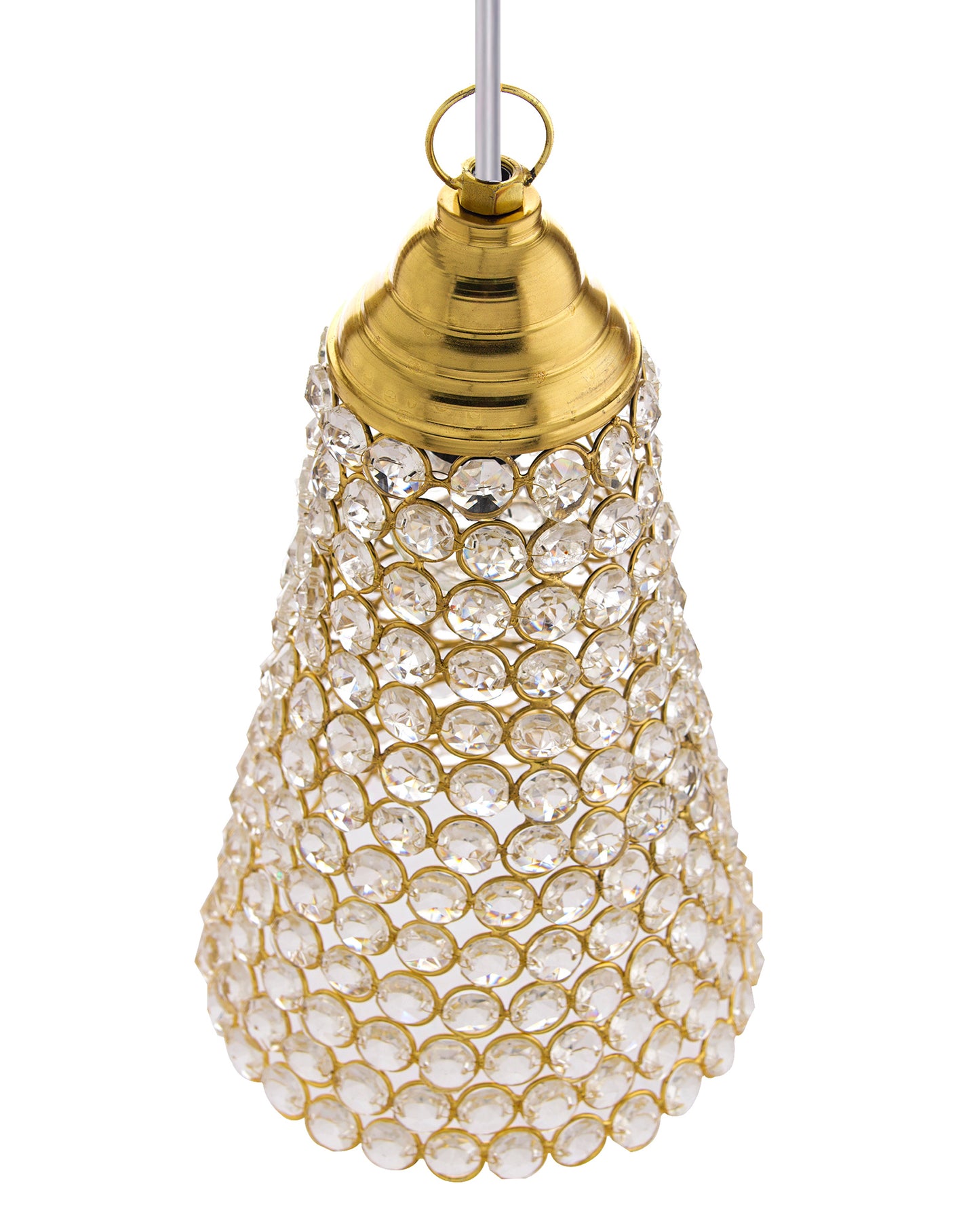 Homesake® Crystal Hanging Pendant Inverted Cone, Hanging Lamp Fixtures, Restaurant Lights, Hanging Lights for Ceiling, Decorative Lights for Home, Ceiling Lights for Living Room