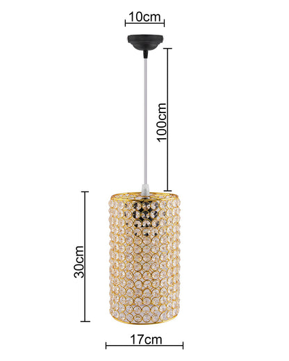 Crystal Hanging barrel Pendant, hanging ceiling light, Large