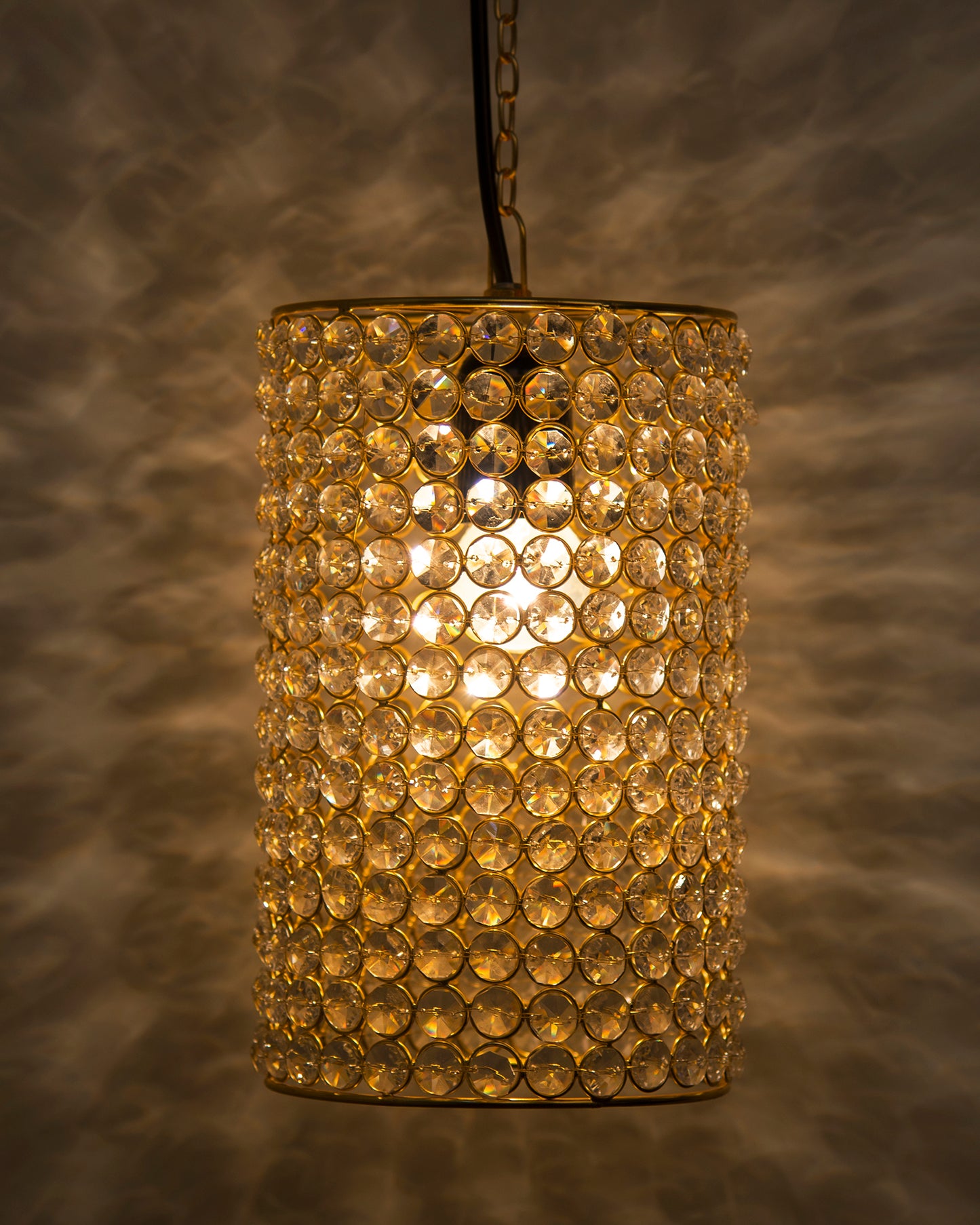 Crystal Hanging barrel Pendant, hanging ceiling light, Large