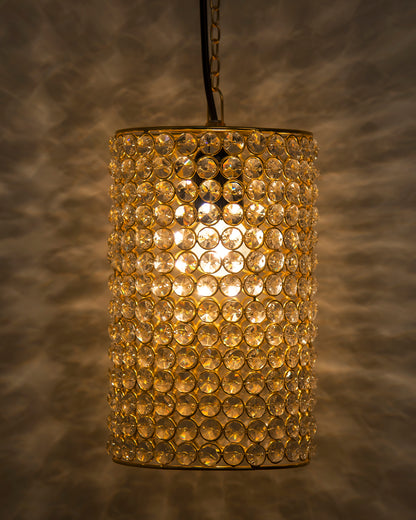 Crystal Hanging barrel Pendant, hanging ceiling light, Large