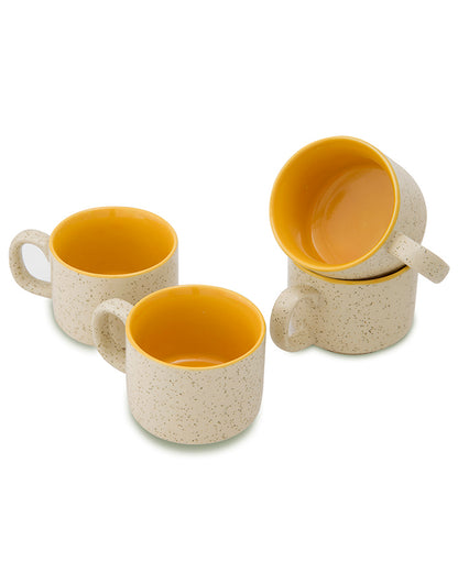 Ceramic Tea Pot and cups set, with matt marble finish