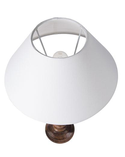 Classic Black Twister Table Lamp With Green Shade