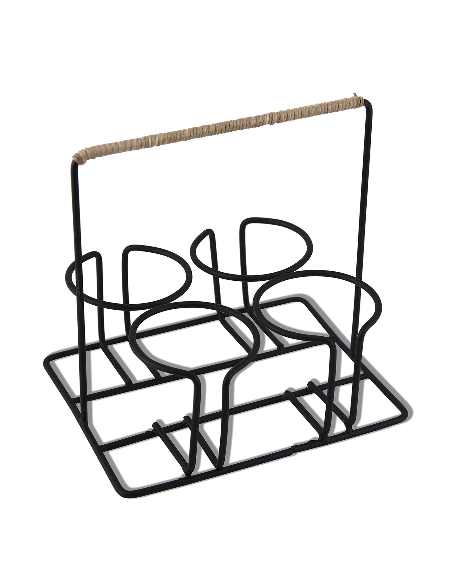 Homesake® Multicolour Ceramic Tea Glass Cup Set with Metal Holder Stand | 4-Piece cutting Chai Cups for Home Kitchen, Cafe, Hotel, Office | Microwave Safe Ceramic Cups Set , Coffee