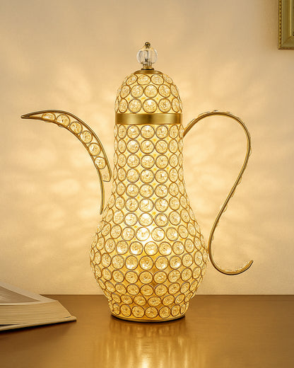 Vintage Crystal Surahi Table Lamp