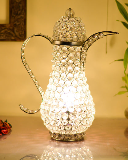 Vintage Crystal Surahi Table Lamp