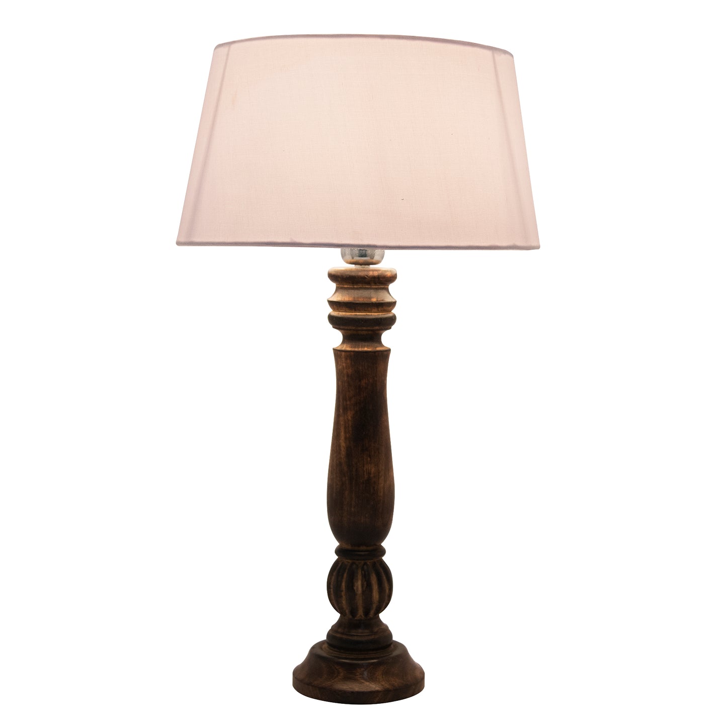 Homesake® Classic Victorian Black Wood Table Lamp with Shade for Home Decor, Living Room, Bedroom, Festive Decor