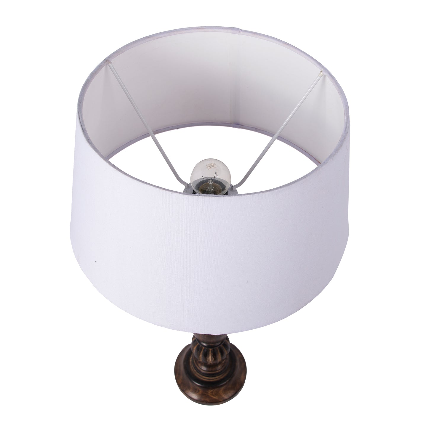 Homesake® Classic Victorian Black Wood Table Lamp with Shade for Home Decor, Living Room, Bedroom, Festive Decor